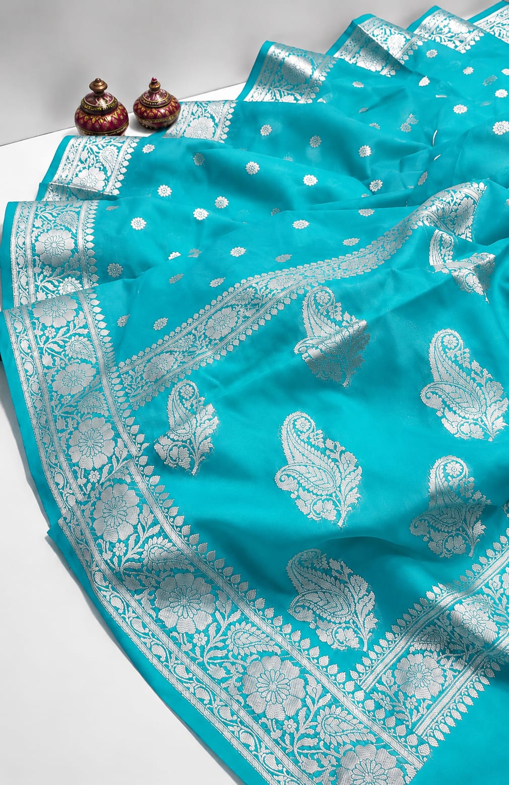 Banarasi Semi Georgette Silk Saree - BSGSLB12