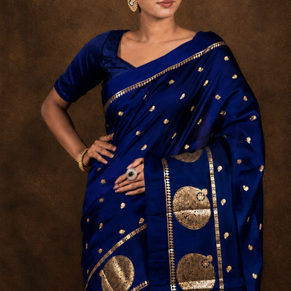 Banarasi Semi Katan Soft Silk Saree – BSKSSDB100