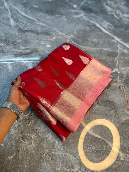 Banarasi Semi Katan Silk Saree - BSKSS0B21