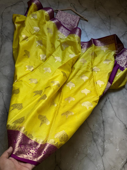 Banarasi Semi Katan Soft Silk Saree - BSKSSYP058