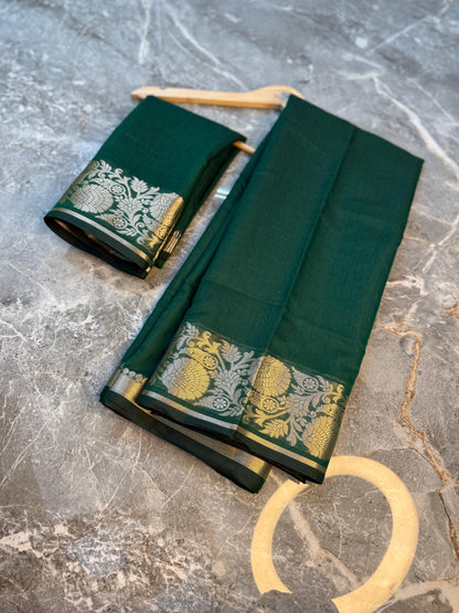 New Launch Banarasi Cotton Silk Saree | Self Colour Saree - BCSSCG74