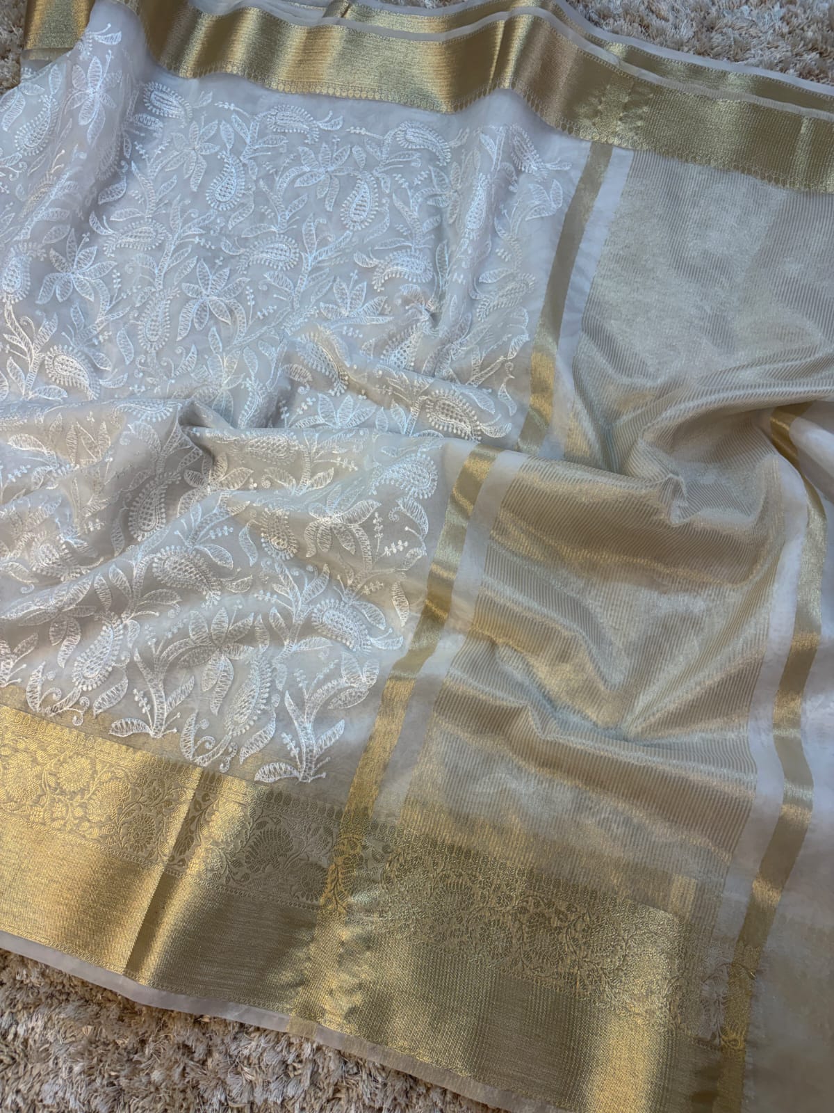 Banarasi Embroidered Cosmetic Saree - BECSWG013
