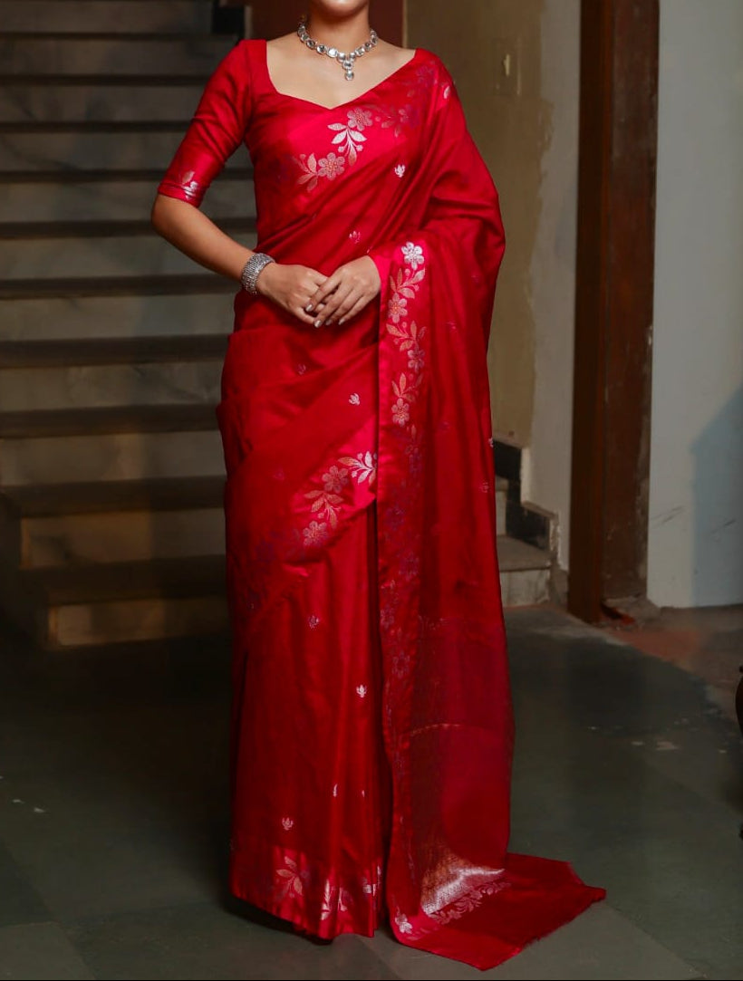 Premium Semi Katan Silk Saree - BSKSRD035