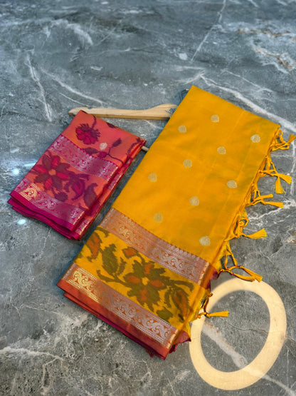Banarasi Printed Soft Silk Saree with Buti Design - BPSSBY091