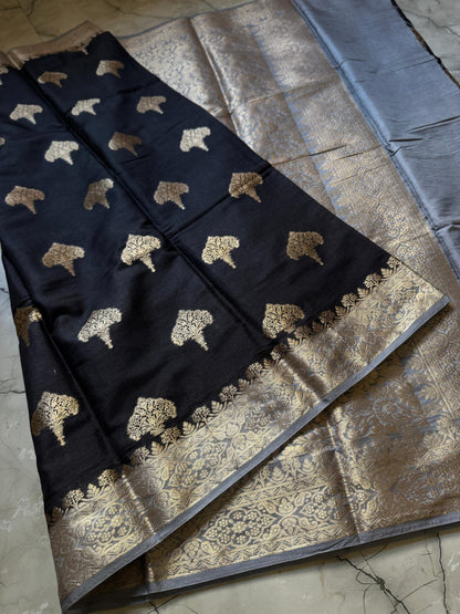 Banarasi Semi Katan Soft Silk Saree - BSKSSBG057
