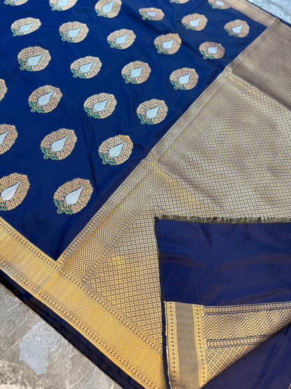 Banarasi Premium Mashru Katan Silk Saree - BPMKSRB08
