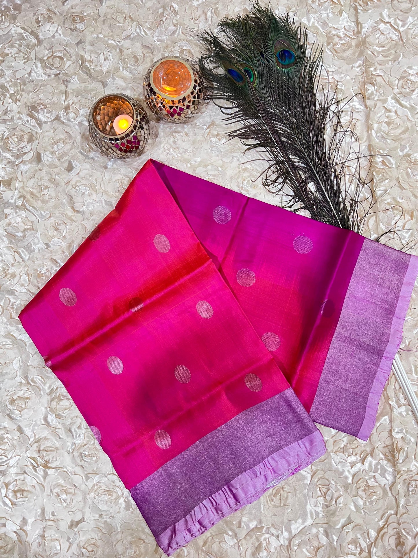 Uppada Silk Saree with Dollar Buta BAF304