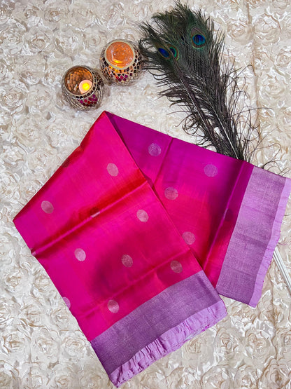 Uppada Silk Saree with Dollar Buta BAF304