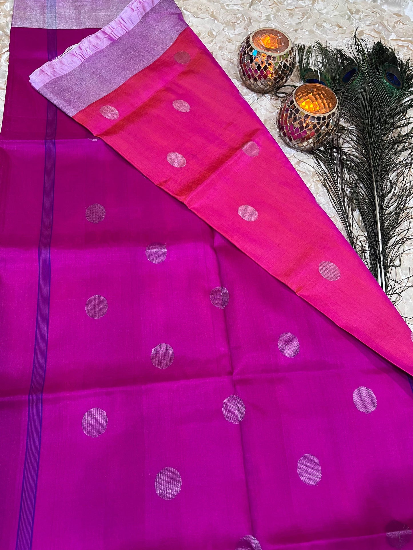 Uppada Silk Saree with Dollar Buta BAF304