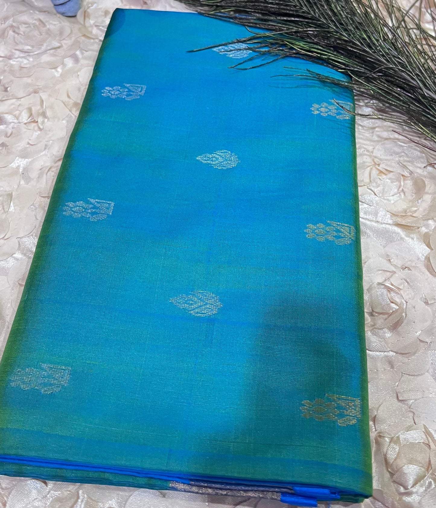 Uppada Silk Saree with Pochampally Border BAF306