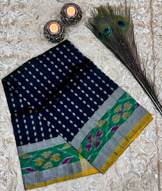 Uppada Silk Saree with Pochampally Border BAT301