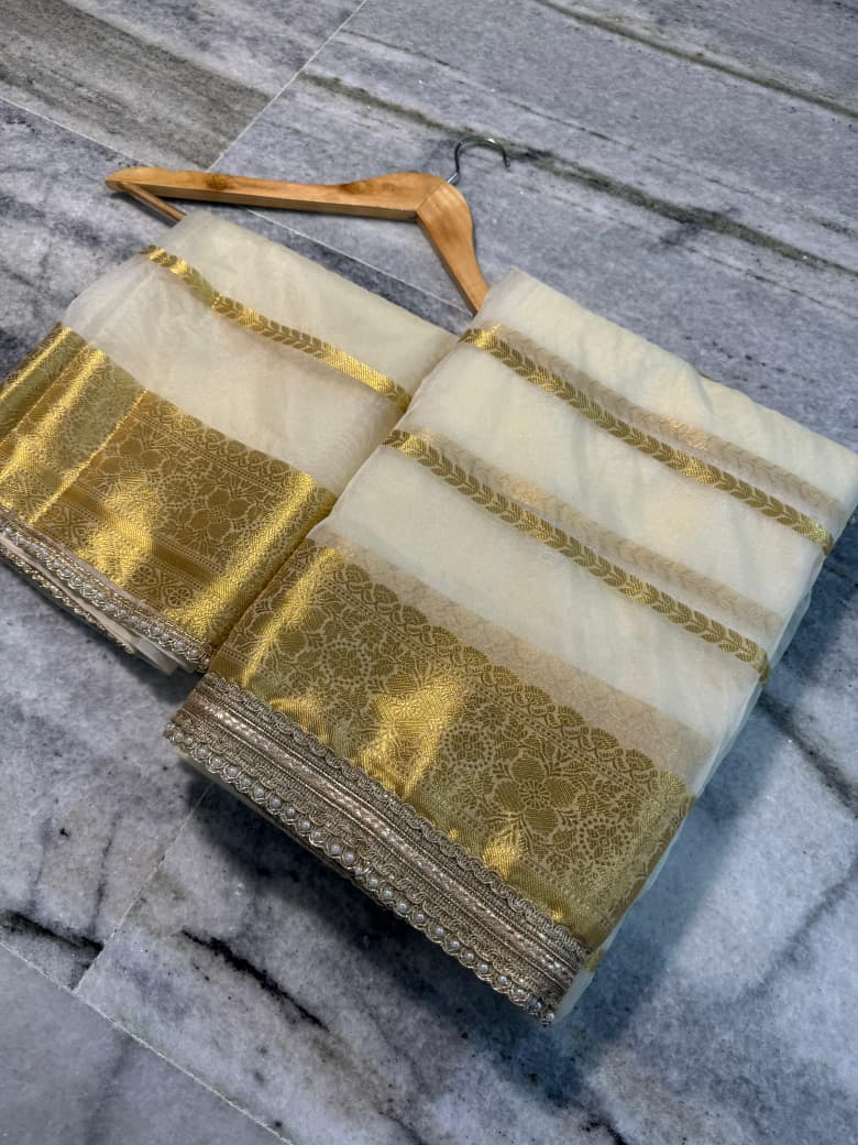 Banarasi Organza Silk Saree-BOWTG02