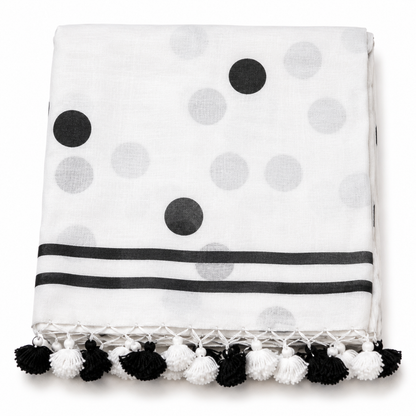 Pure Mulmul Polka Dots Saree | Handwoven | MPD007