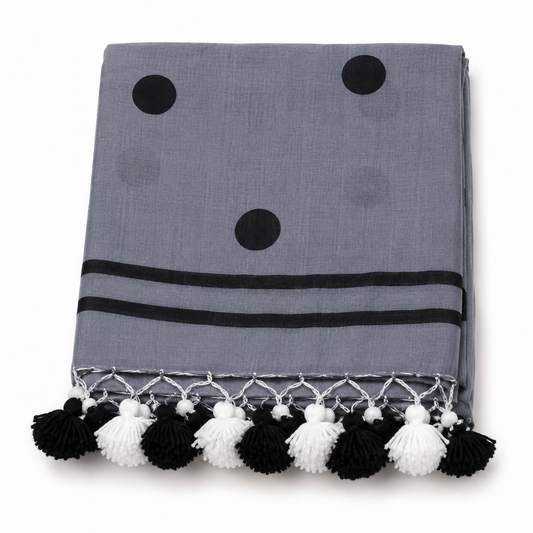 Pure Mulmul Polka Dots Saree | Handwoven | MPD0010