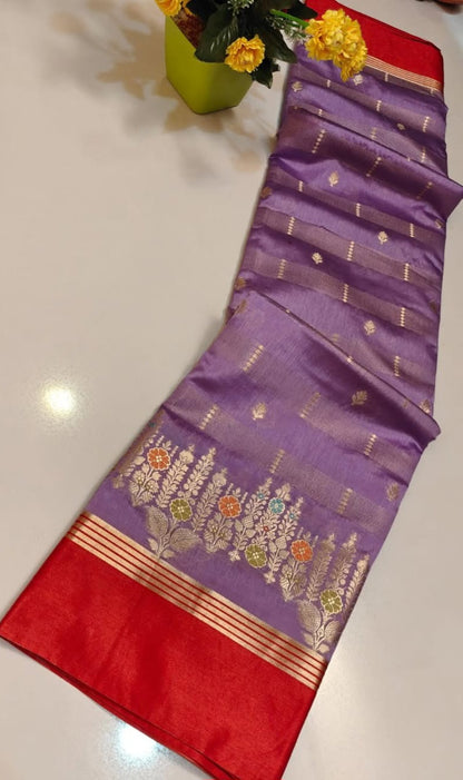 Banarasi Katan Silk Saree with Minakari Border - ABKSMB3