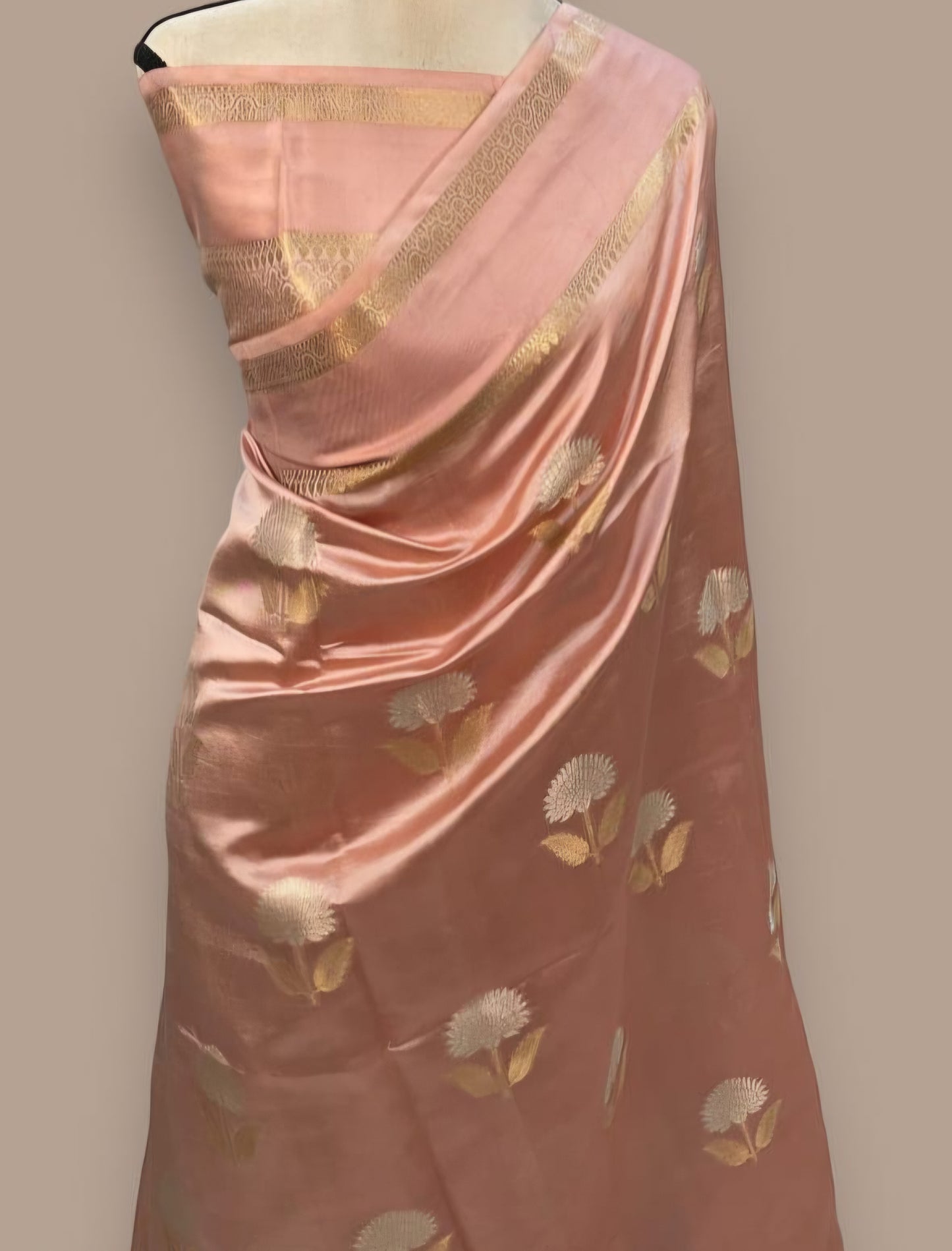 Banarasi Soft Katan Silk Saree with All-Over Sona Rupa Boota - ABSKSRB2