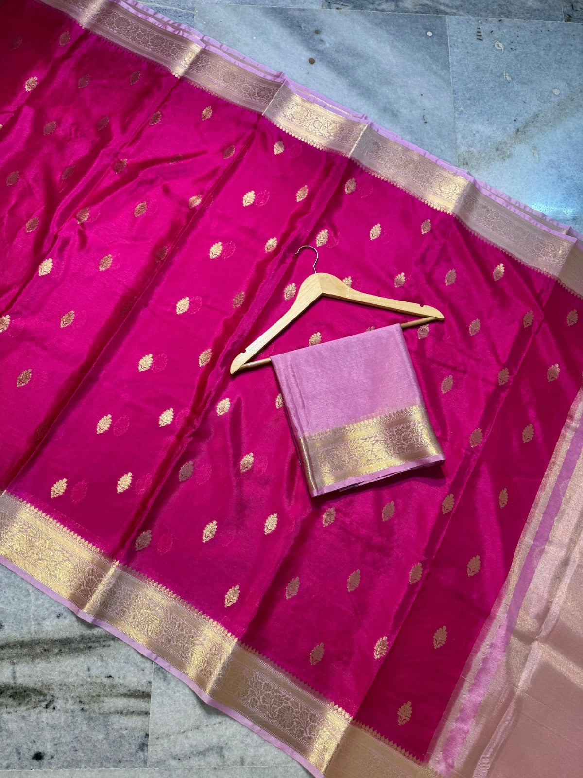 Banarasi Semi Warm Silk Saree with Zari Butti - BWSPC02