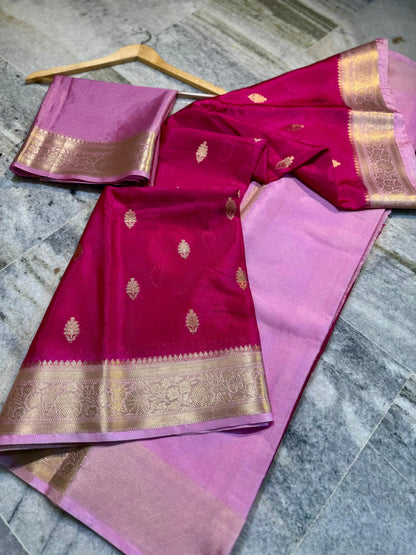 Banarasi Semi Warm Silk Saree with Zari Butti - BWSPC02