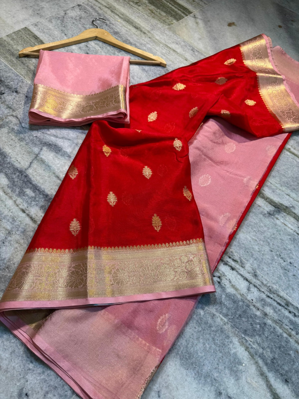 Banarasi Semi Warm Silk Saree with Zari Butti - BWSRP05