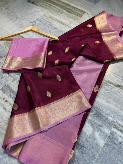 Banarasi Semi Warm Silk Saree with Zari Butti - BWSWC03