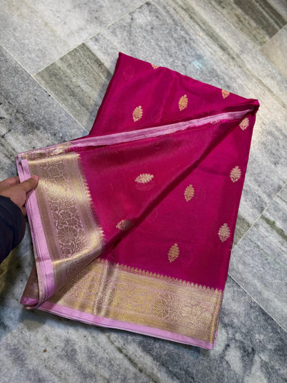 Banarasi Semi Warm Silk Saree with Zari Butti - BWSPC02