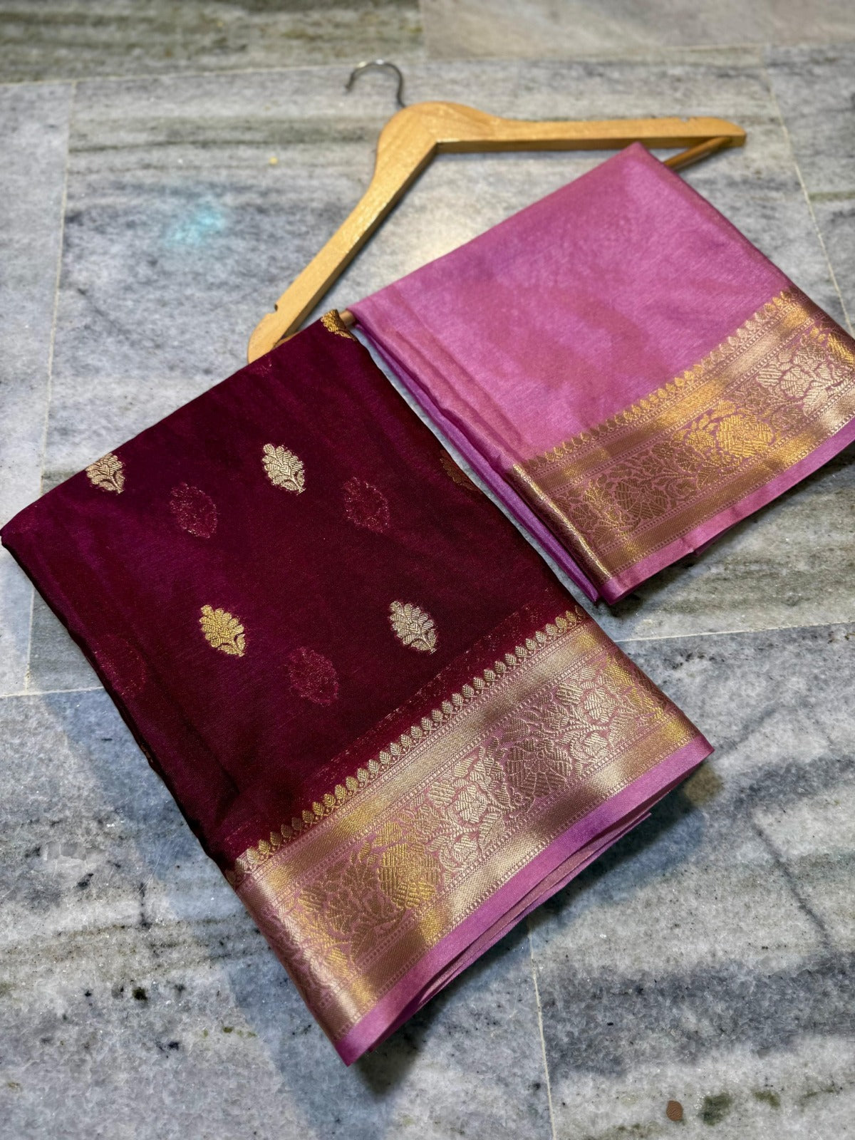 Banarasi Semi Warm Silk Saree with Zari Butti - BWSWC03
