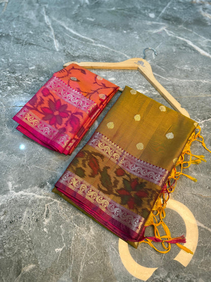 Banarasi Printed Soft Silk Saree with Buti Design - BPSSBOY092