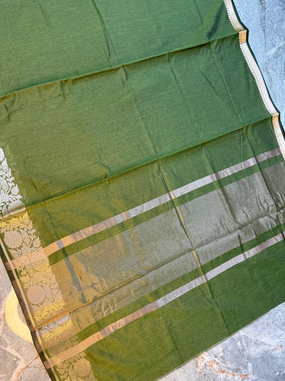 New Launch Banarasi Cotton Silk Saree | Self Colour Saree - BCSSCG71