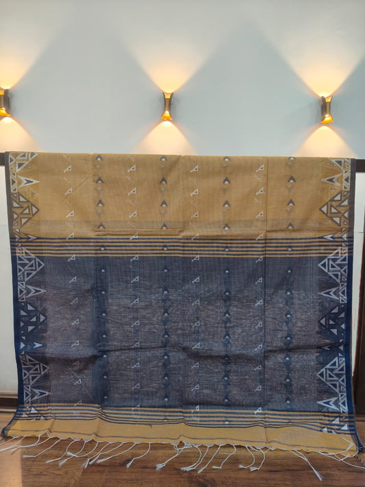 Cotton Silk Jamdani Saree with Contrast Pallu - CSJSWCP023