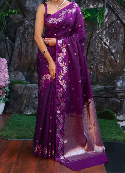 Premium Semi Katan Silk Saree - BSKSPE031