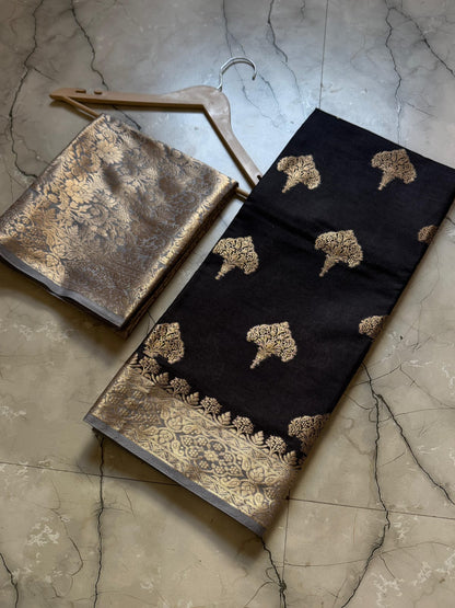 Banarasi Semi Katan Soft Silk Saree - BSKSSBG057