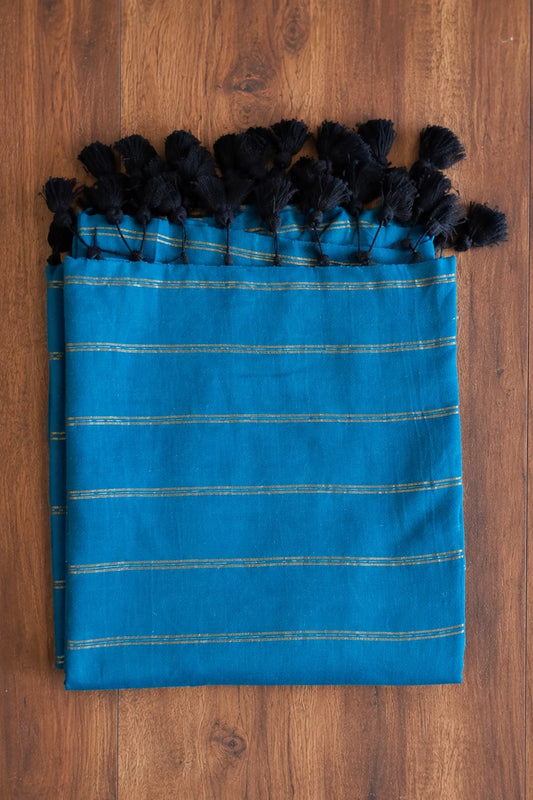 Pure Mulmul Double Zari Lines Saree | Handloom | MDZ004