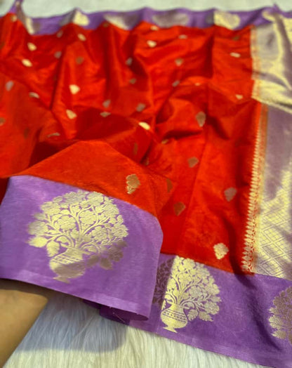 Semi Katan Silk Saree with Mint Contrast Border & Zari Buti Weaving - SKSSMCR02