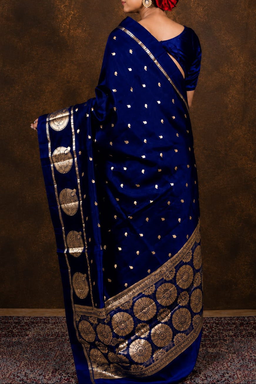 Banarasi Semi Katan Soft Silk Saree – BSKSSDB100
