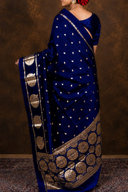 Banarasi Semi Katan Soft Silk Saree – BSKSSDB100