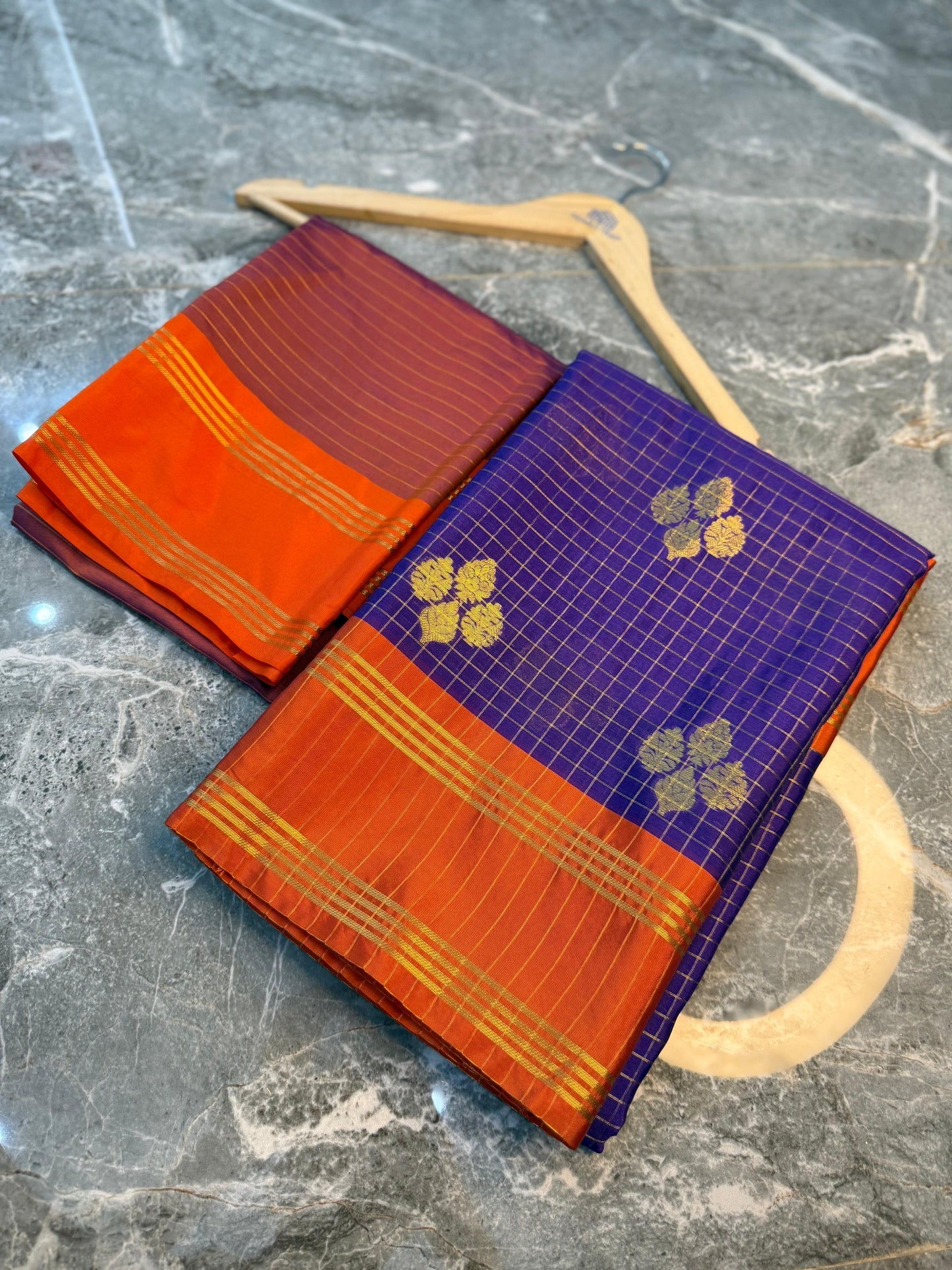 Banarasi Check Buta Soft Silk Saree - BCBSCB076