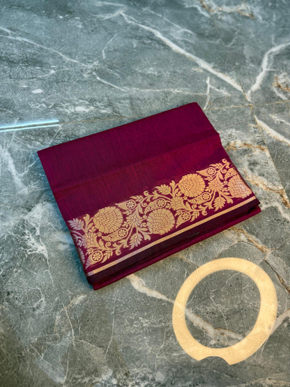 New Launch Banarasi Cotton Silk Saree | Self Colour Saree - BCSSCP75