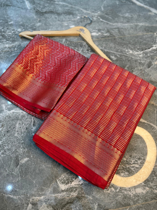 Banarasi Semi Katan Soft Silk Saree - BSKRDG018