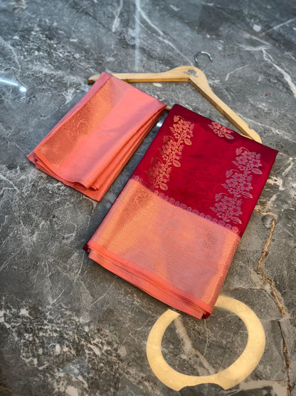 Banarasi Semi Katan Silk Saree - BSKSPK060