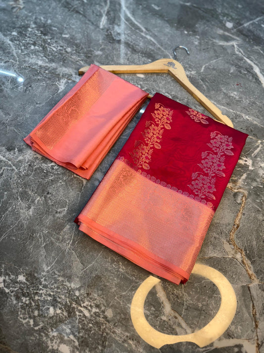 Banarasi Semi Katan Silk Saree - BSKSPK060
