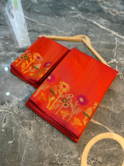 Heritage Banarasi Cotton Soft Silk Saree - HBCSS11