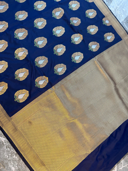 Banarasi Premium Mashru Katan Silk Saree - BPMKSRB08