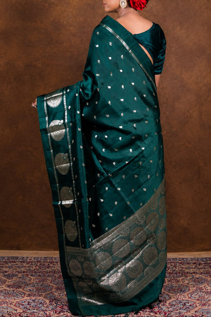 Banarasi Semi Katan Soft Silk Saree – BSKSSG095