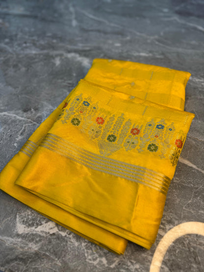 Banarasi Semi Katan Silk Saree - BSKMKMG7
