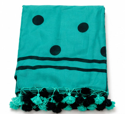 Pure Mulmul Polka Dots Saree | Handwoven | MPD003