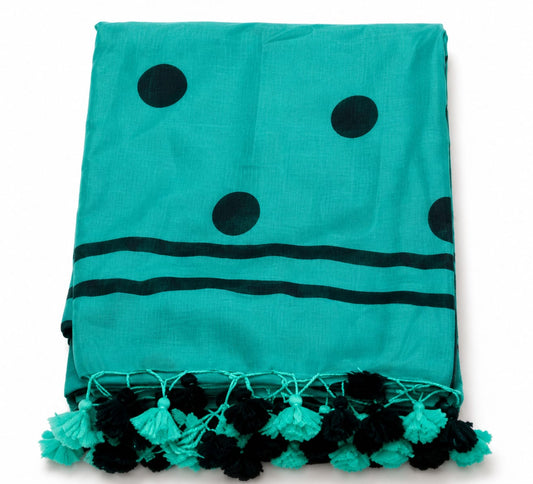 Pure Mulmul Polka Dots Saree | Handwoven | MPD003