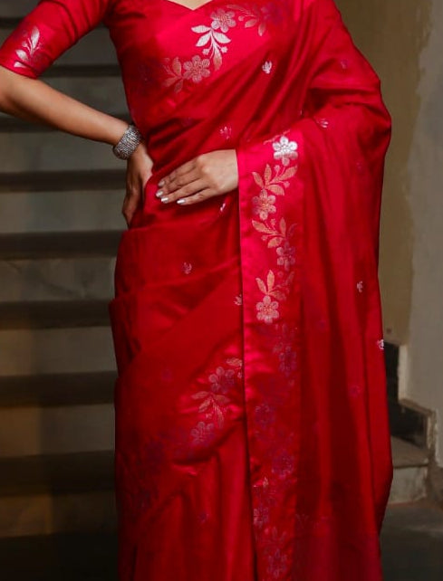 Premium Semi Katan Silk Saree - BSKSRD035