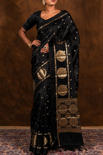 Banarasi Semi Katan Soft Silk Saree – BSKSSB091