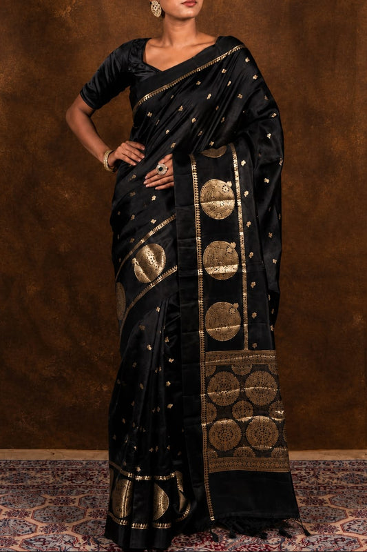 Banarasi Semi Katan Soft Silk Saree – BSKSSB091