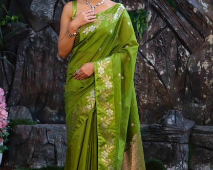Premium Semi Katan Silk Saree - BSKSGN033